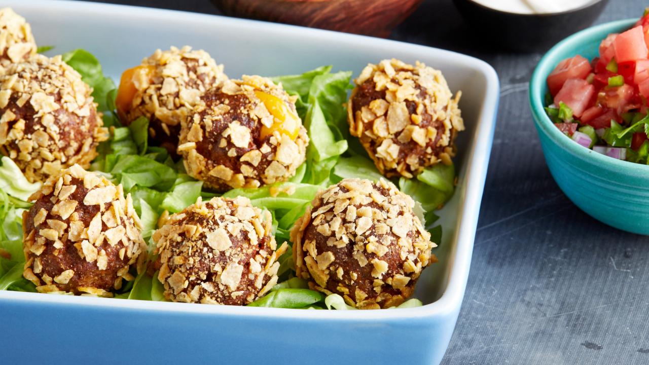 Cheesy Stuffed Taco Meatballs
