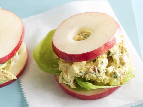 Curried Chicken Salad on Apple Rounds