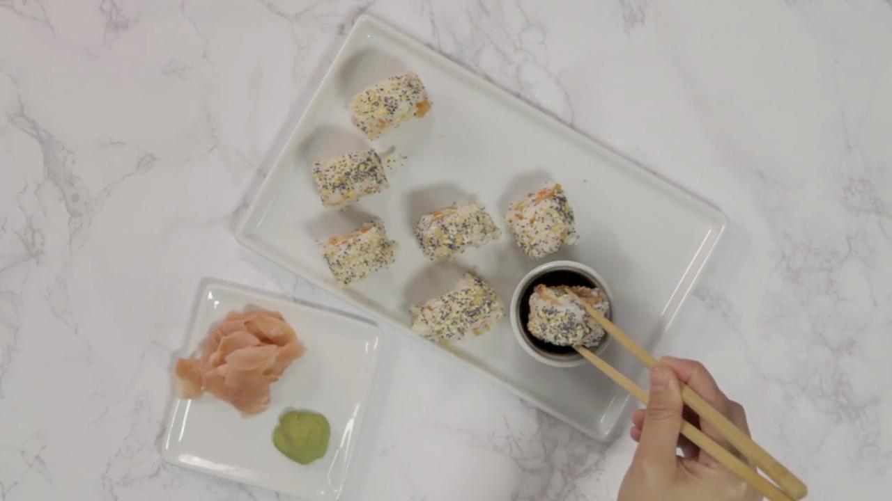 Everything Bagel Sushi Rolls