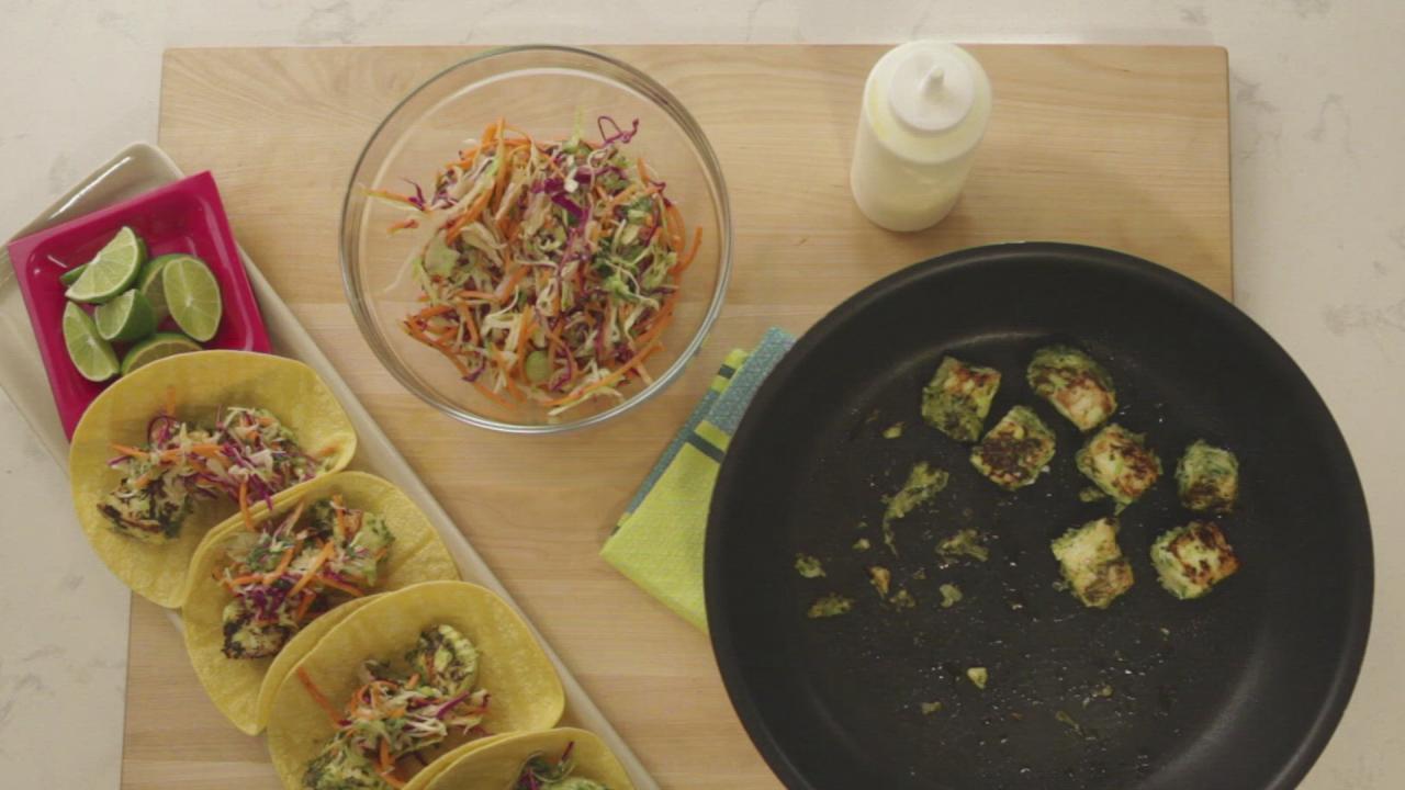 Halibut Fish Tacos with Slaw