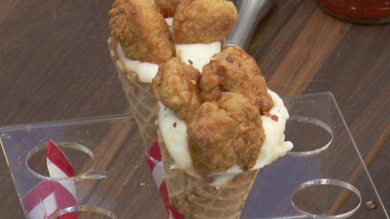Chicken and Waffle Cones