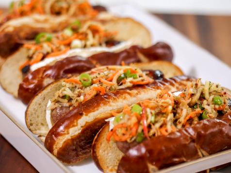 Grilled Brats with Apple Slaw