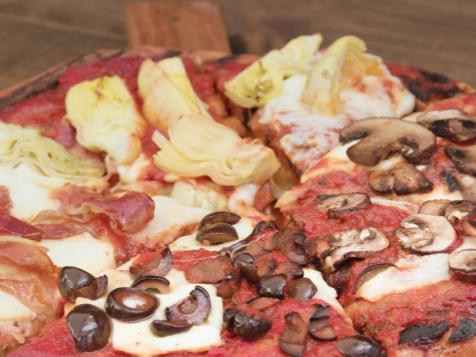 Grilled Pizza Quatre Stagioni
