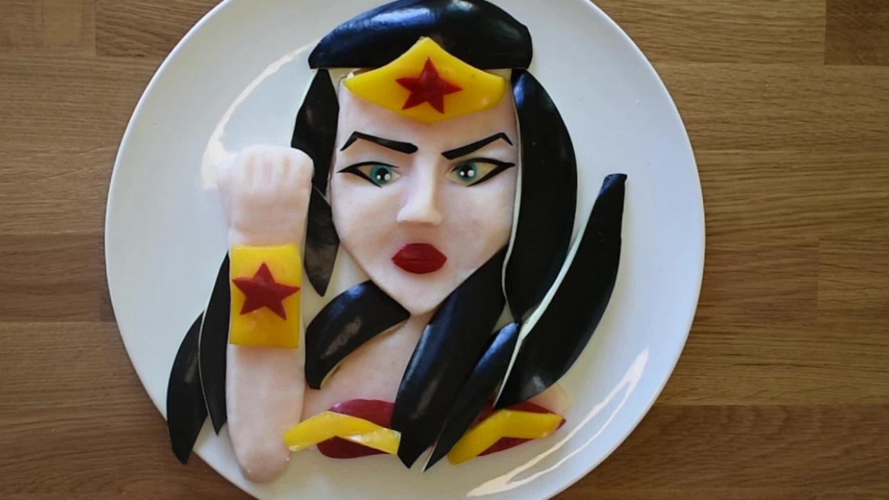 Wonder Woman Made of Food