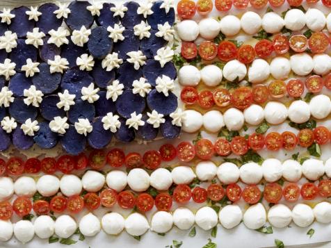 American Flag Caprese Salad