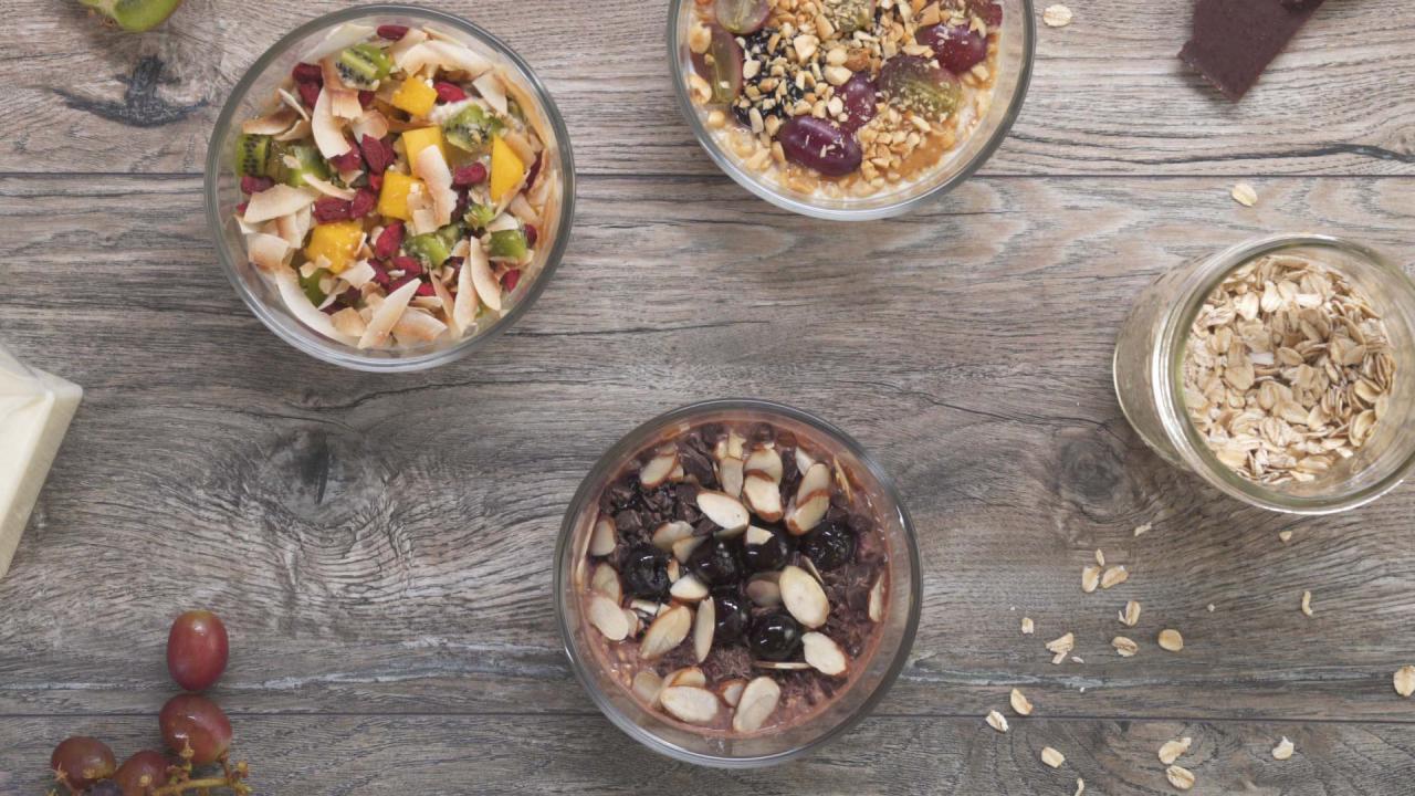 Overnight Oats 3 Ways