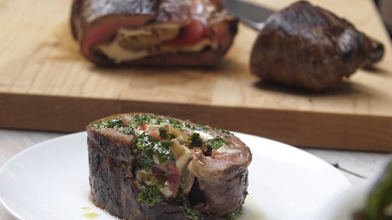 Antipasto-Stuffed Flank Steak