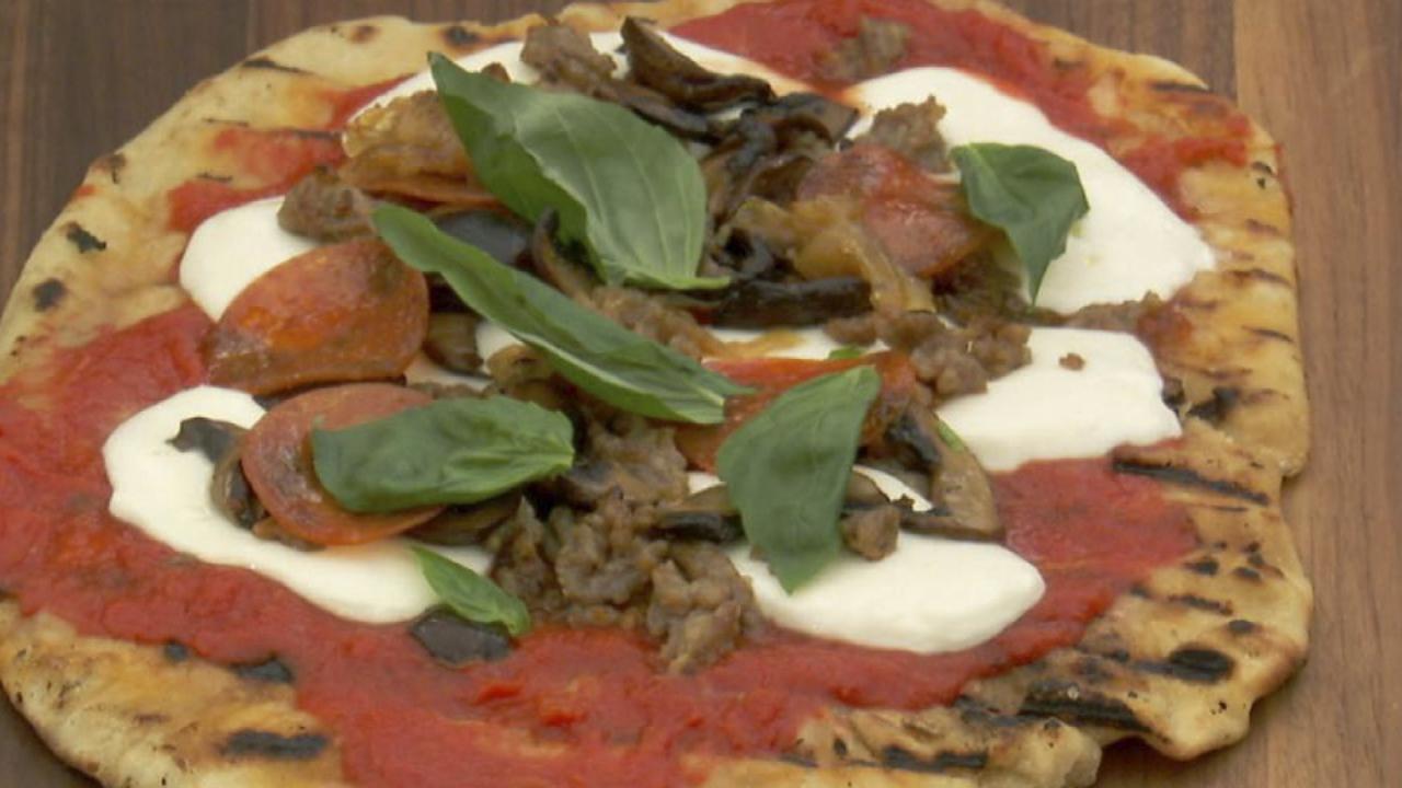 Meaty Grilled Pizza