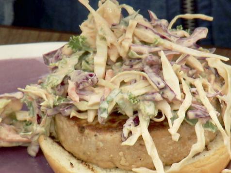 Tuna Burger with Chipotle Slaw