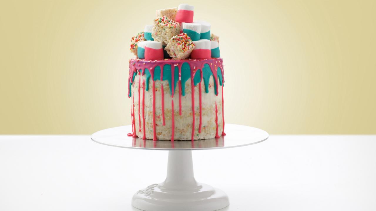 Krispy Treat Drip Cake