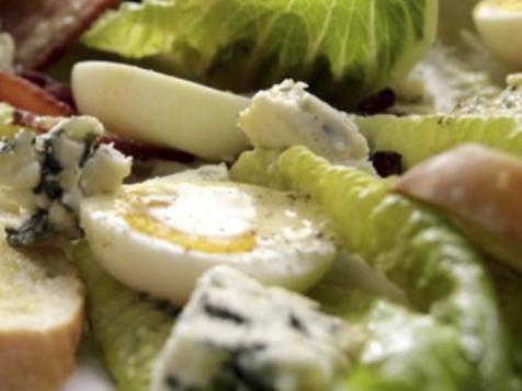 Caesar Salad with Blue Cheese and Bacon