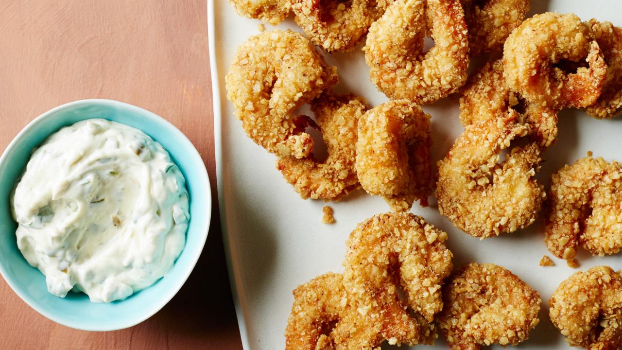 Tortilla Chip-Crusted Shrimp