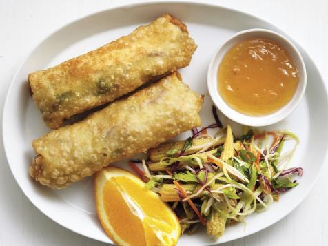 Chicken Egg Rolls with Broccoli Slaw