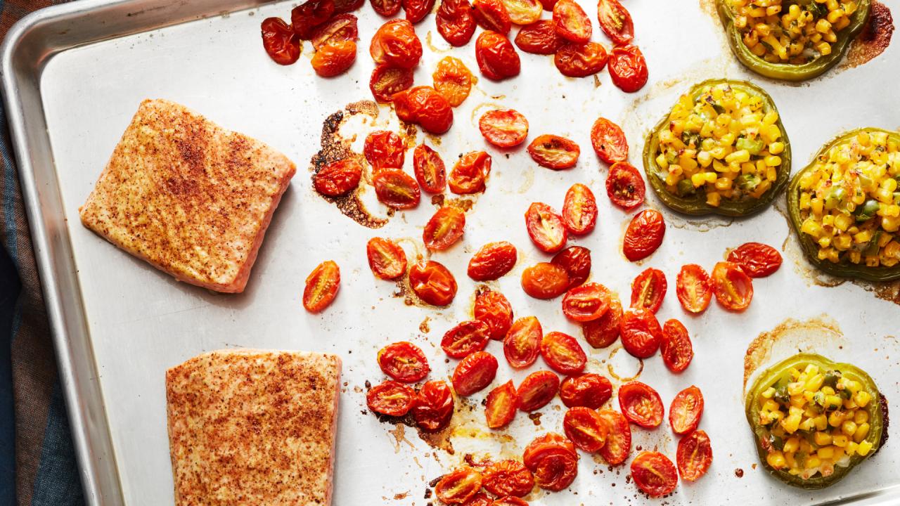 Healthy BBQ Salmon Sheet Pan Dinner