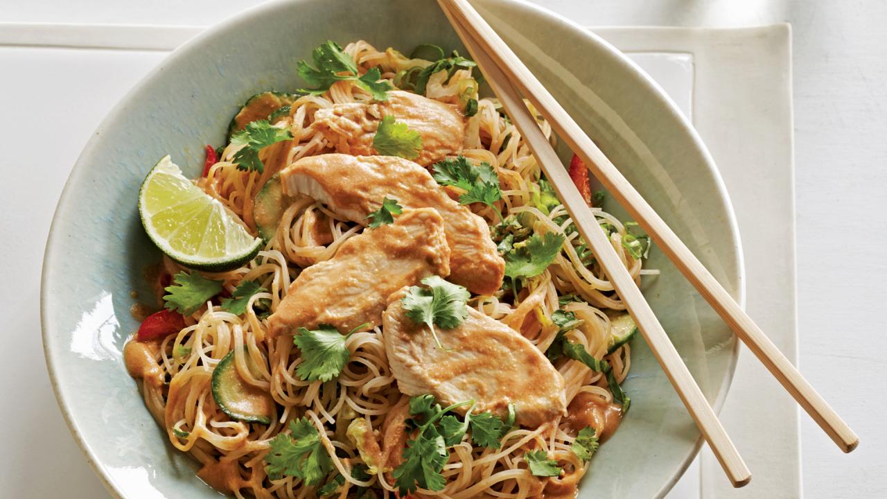 Chilled Peanut Chicken Noodle Salad