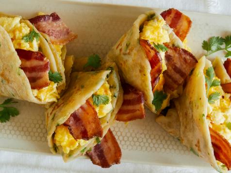Breakfast Stuffed Scallion Pancakes
