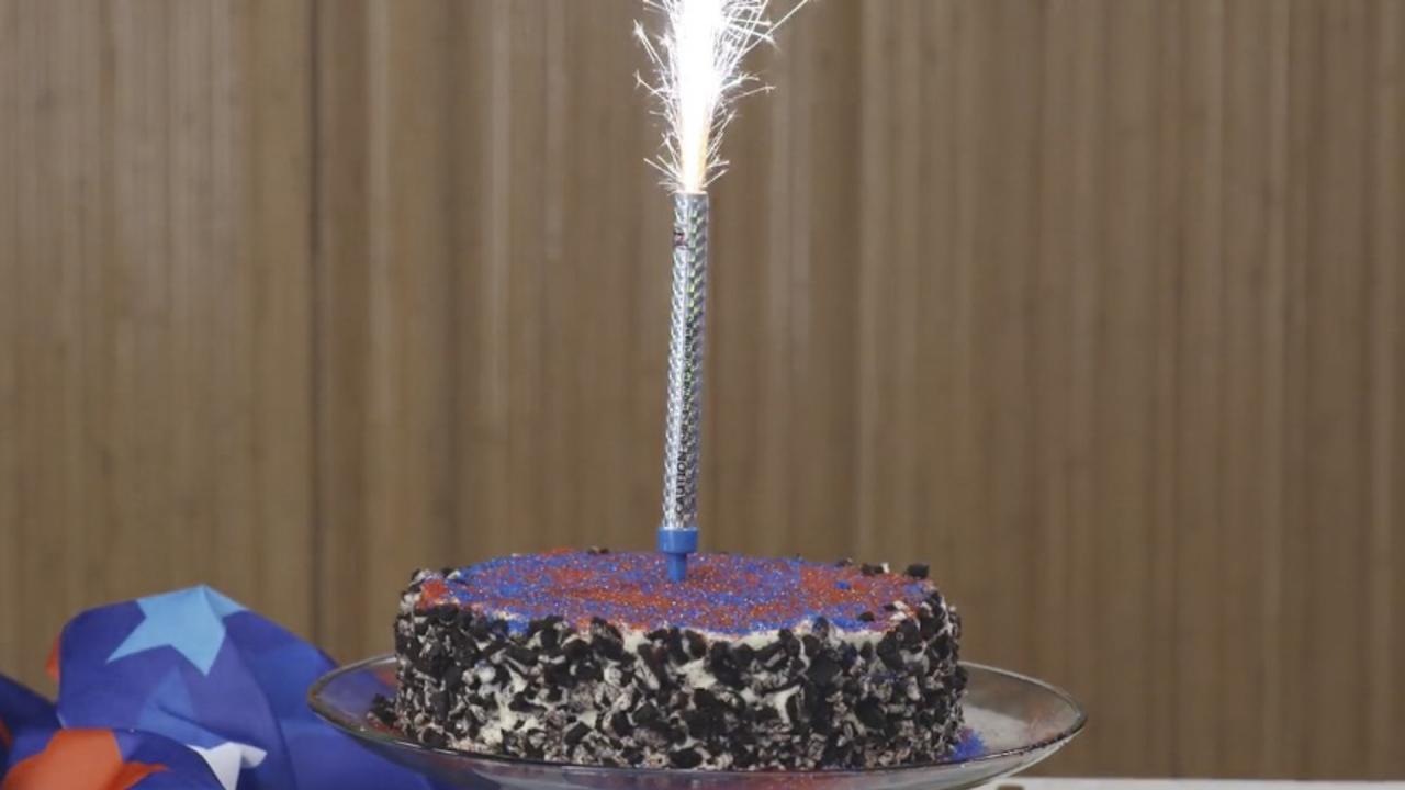 Firework Cookies and Cream Cake
