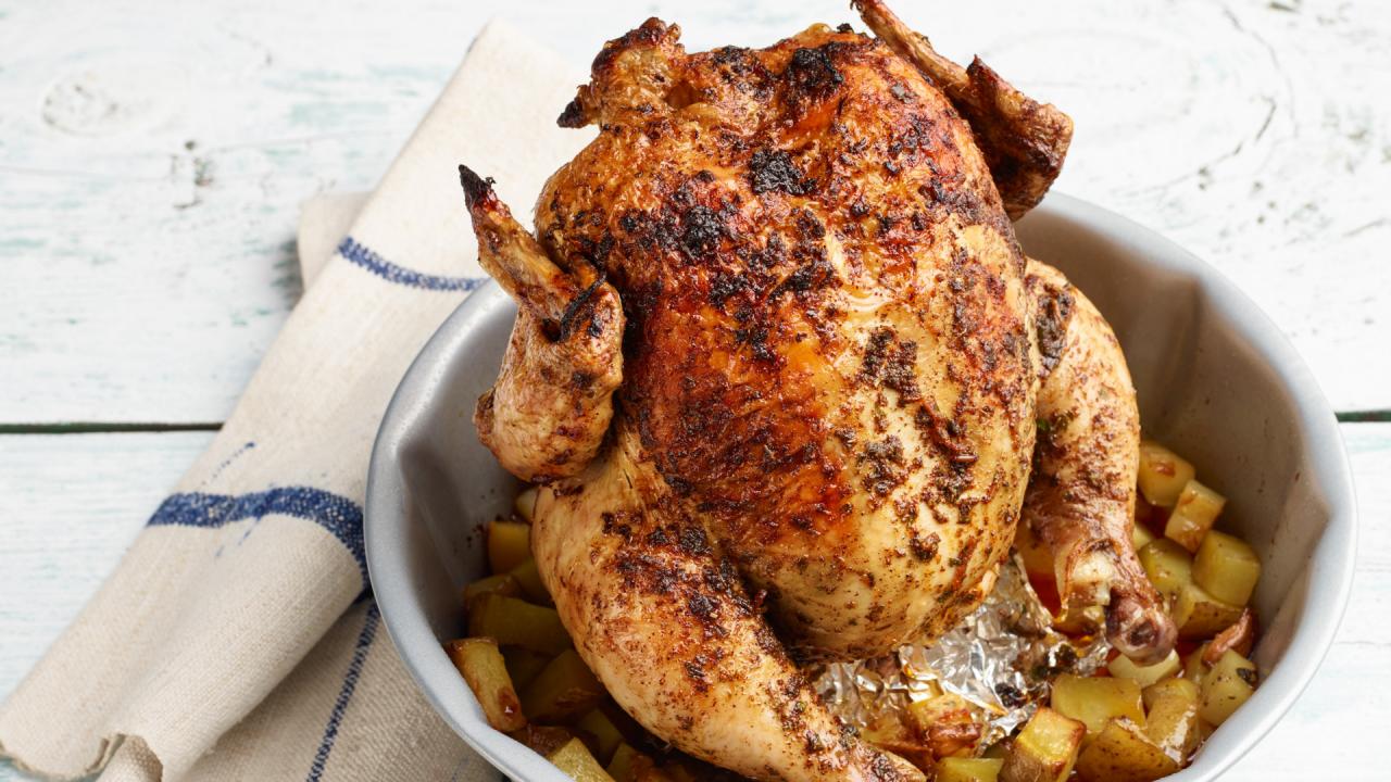 Bundt Pan Roast Chicken with Potatoes