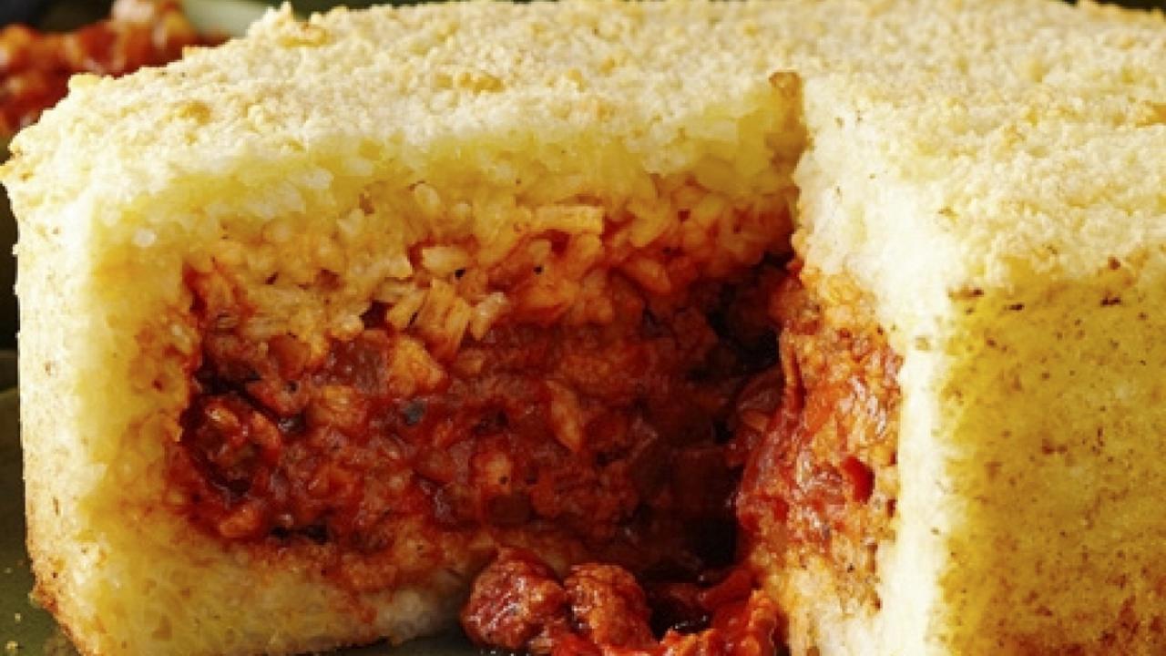Sausage-and-Rice Timbale