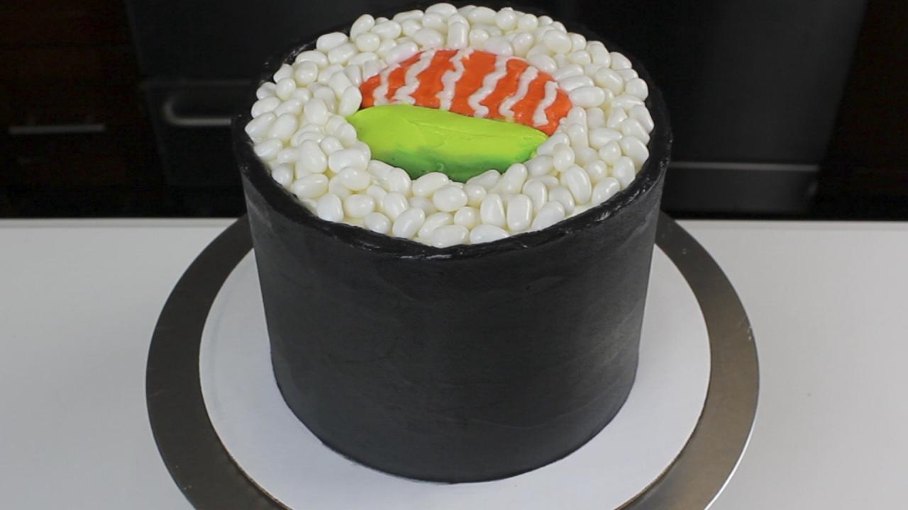 Salmon Avocado Roll Cake
