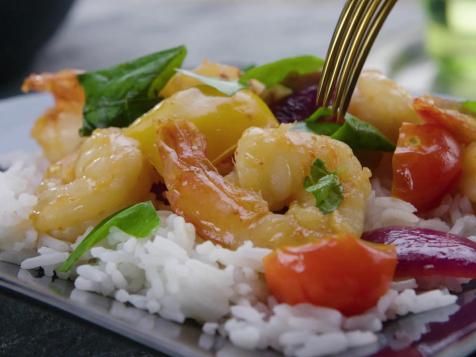 Thai Shrimp Stir-fry with Tomatoes and Basil
