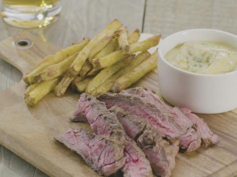 Steak Frites with Herb Mustard