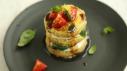 Fried Tomatillo Caprese Stacks