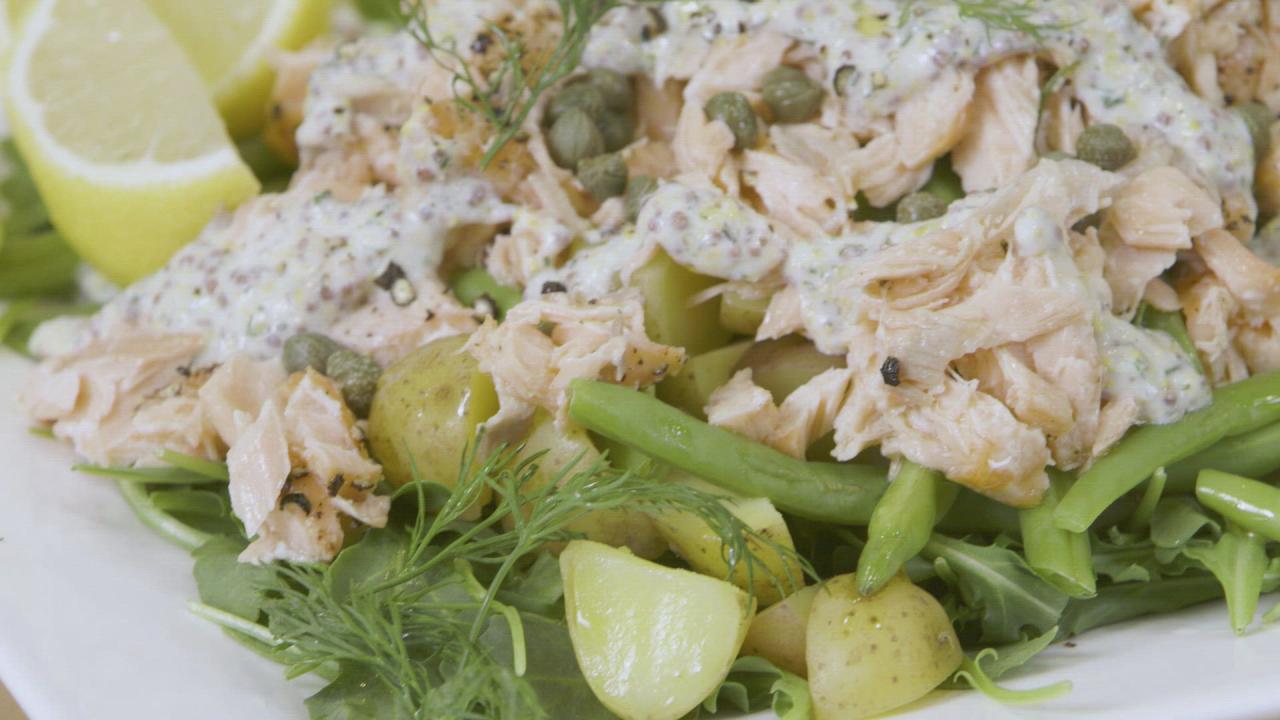 Warm Salmon and Potato Salad
