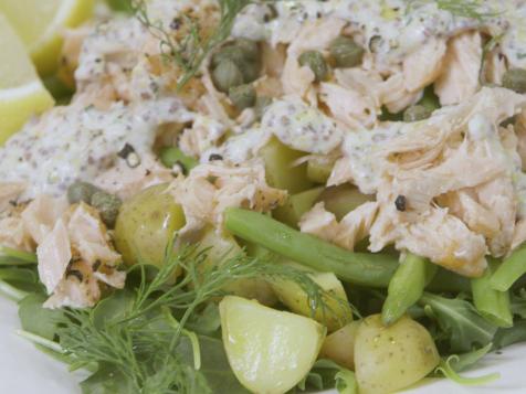 Warm Salmon and Potato Salad