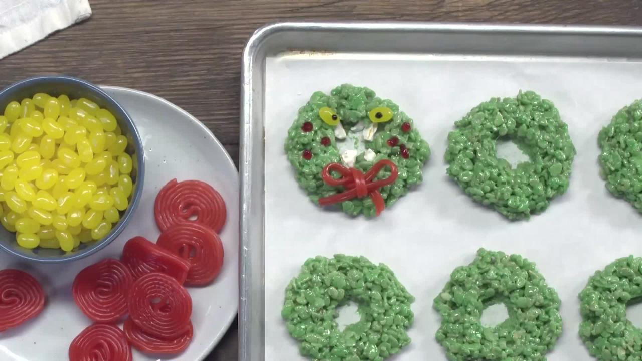 Cereal Treat Christmas Wreaths