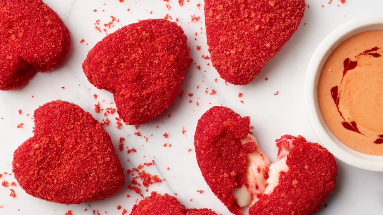 Flamin' Hot Cheeto Mozzarella Hearts