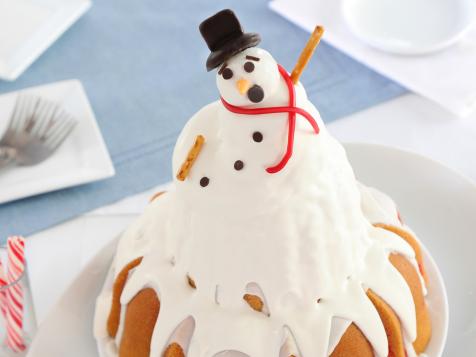 Melting Snowman Cake