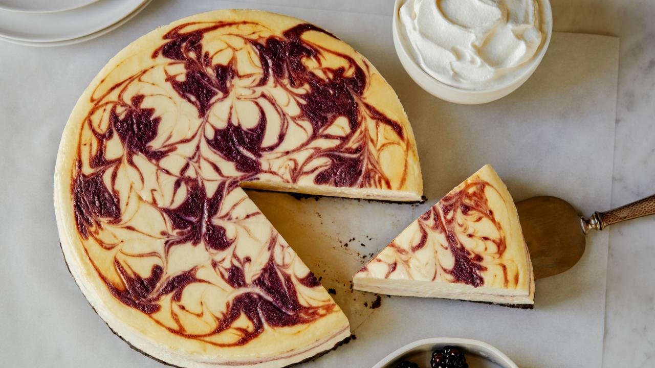 Blackberry Swirl Cheesecake