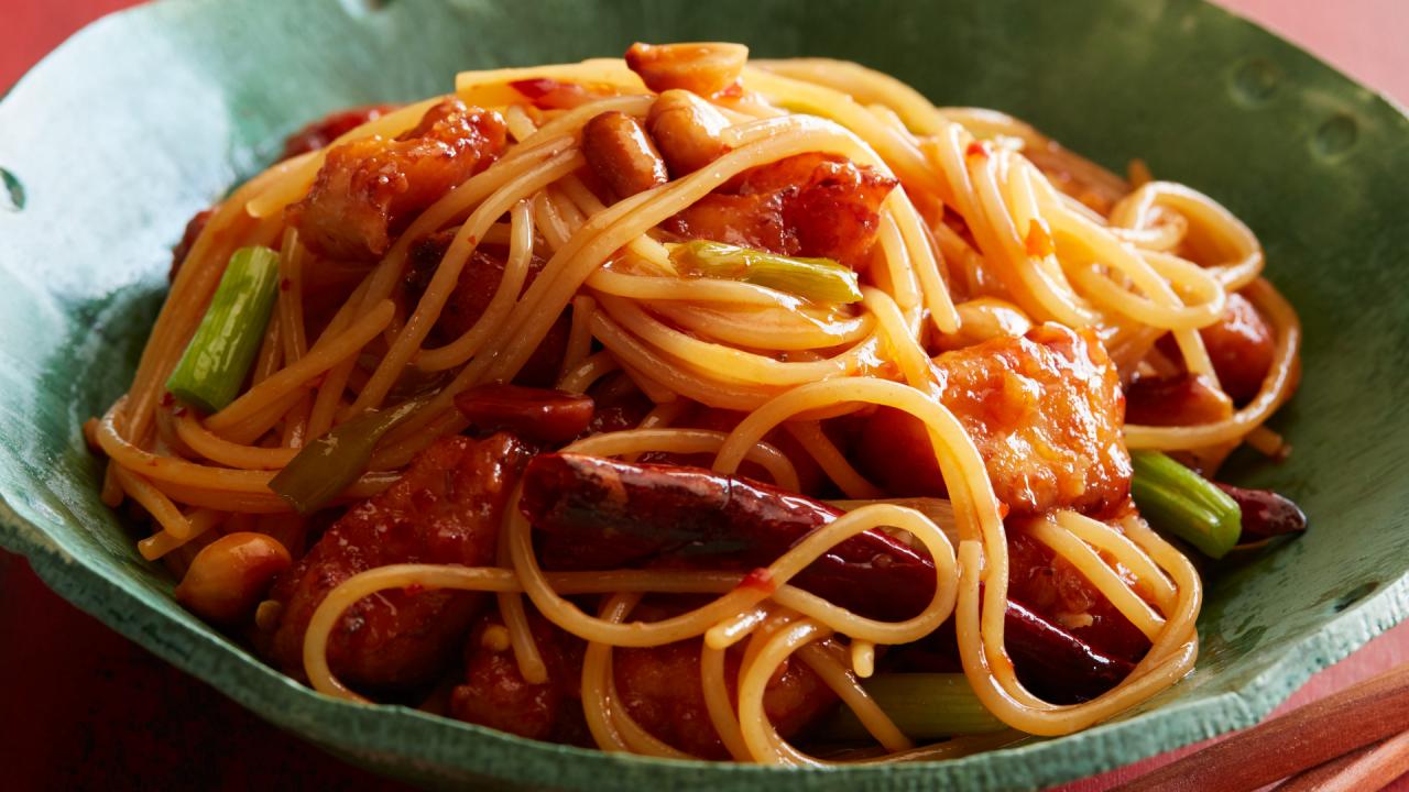 Copycat Kung Pao Spaghetti