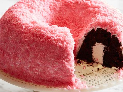 Snowy Pink Coconut Bundt Cake