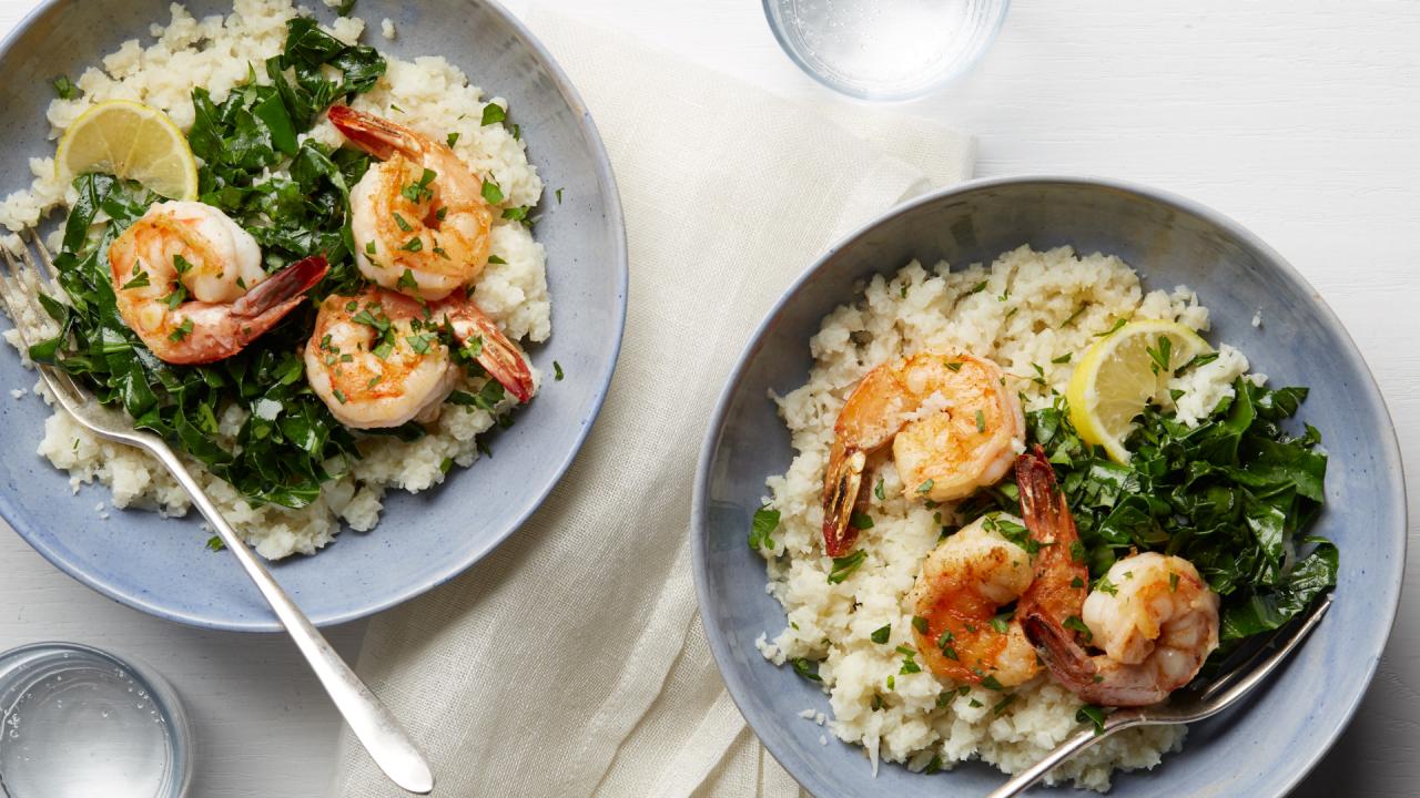 Whole30 Shrimp and Faux Grits