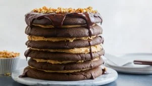 Giant Chocolate-Peanut Butter Cookie Cake