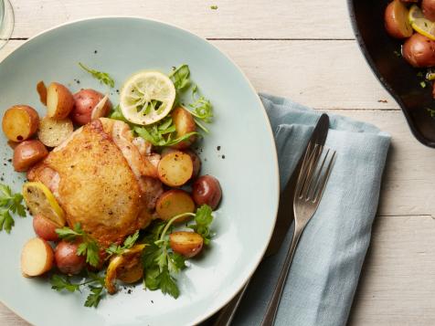 Lemon-Garlic Skillet Chicken and Potatoes