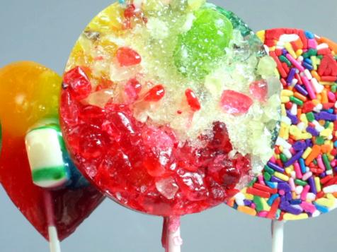 Rainbow Hard Candy Lollipops