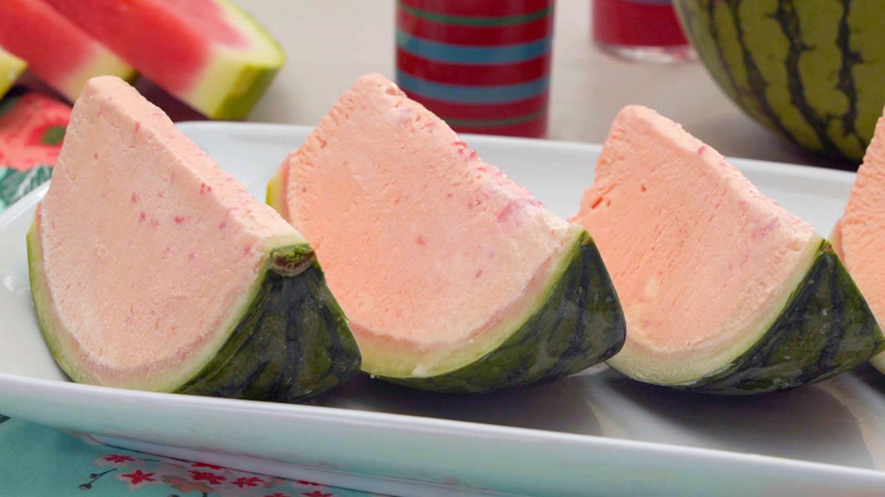 How To Make No-Churn Watermelon Ice Cream Slices