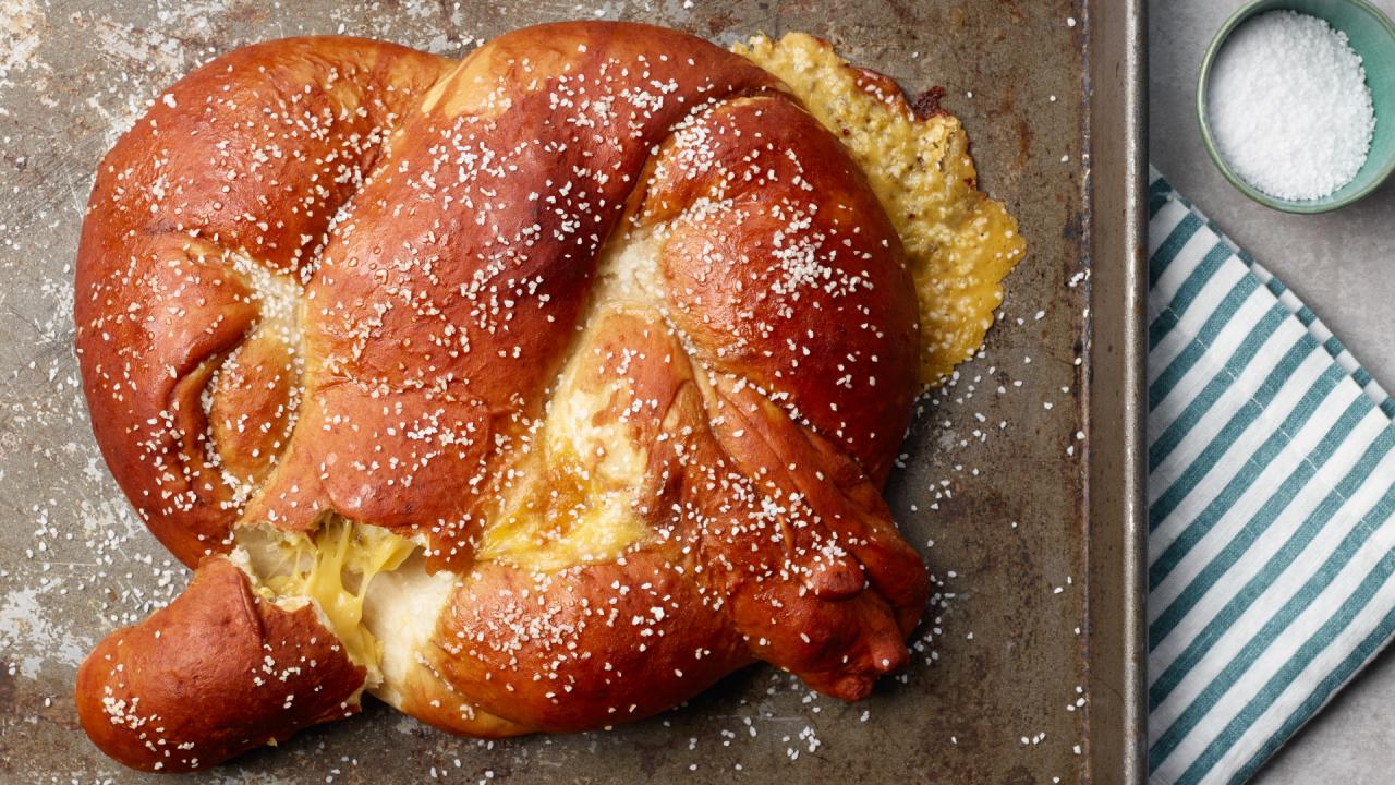 Food Network Shows How to Make a Giant Cheese-Stuffed Pretzel