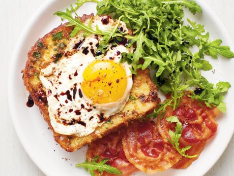 Parmesan French Toast with Pancetta and Eggs