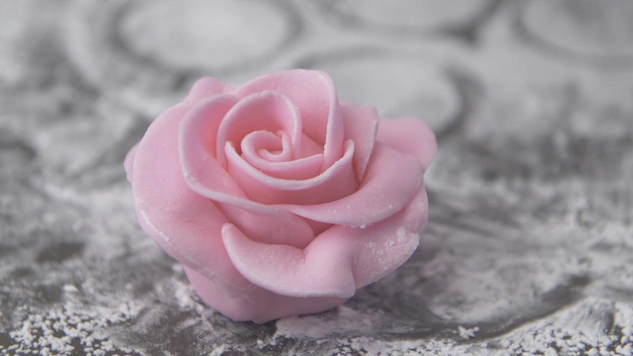 Marshmallow Fondant Flowers and Butterflies