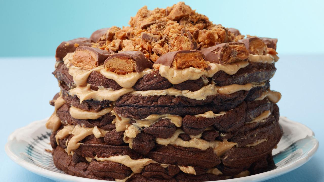 Over-the-Top Butterfinger Waffle Cake