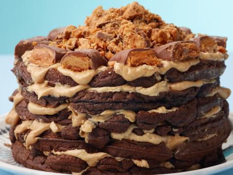 Over-the-Top Butterfinger Waffle Cake