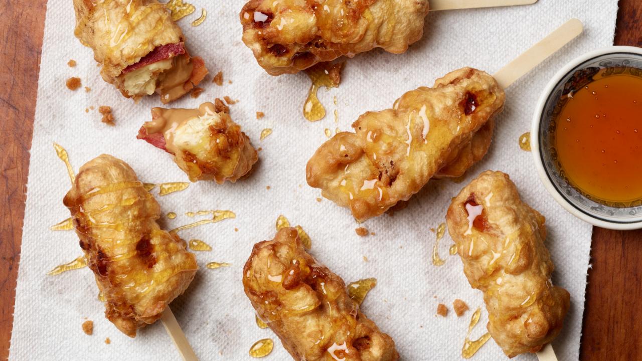 Fried Elvis Banana on a Stick