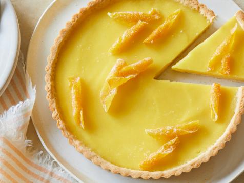 Meyer Lemon Curd Tart with Candied Lemon Peels