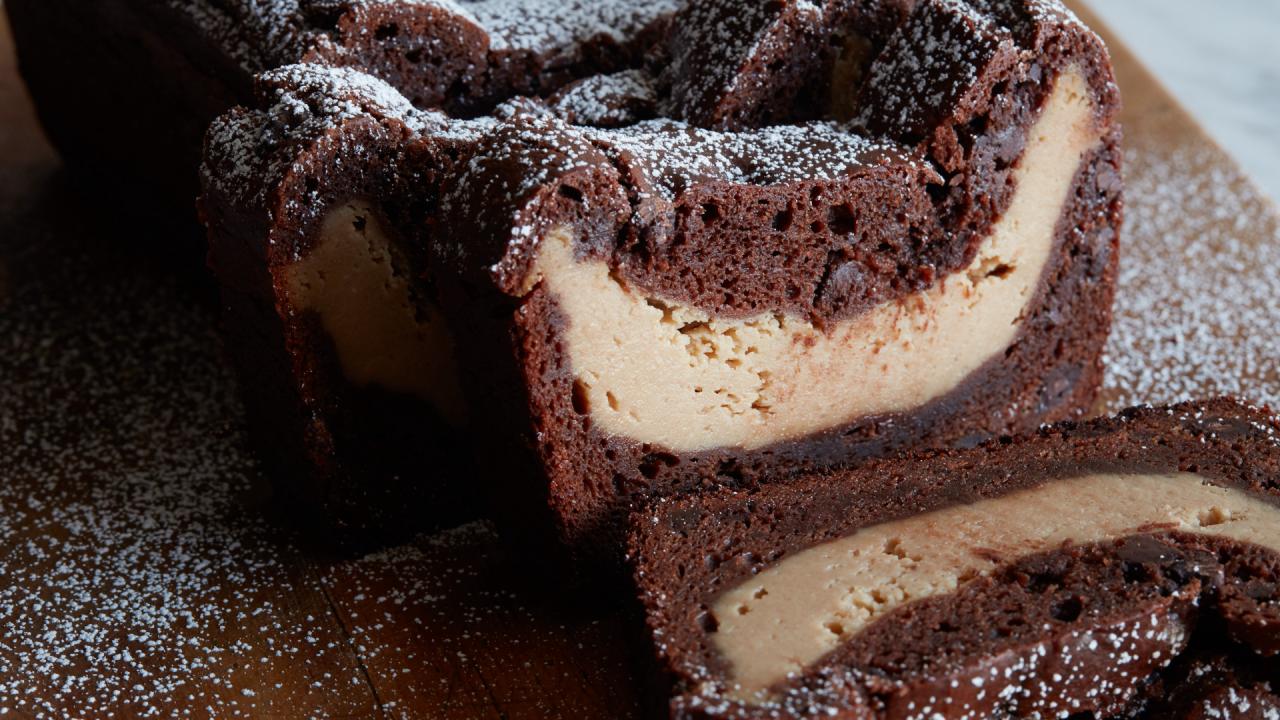 Peanut Butter Cheesecake-Stuffed Chocolate Bread