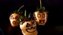 Strawberry Jack-o'-Lanterns
