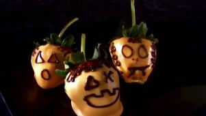 Strawberry Jack-o'-Lanterns